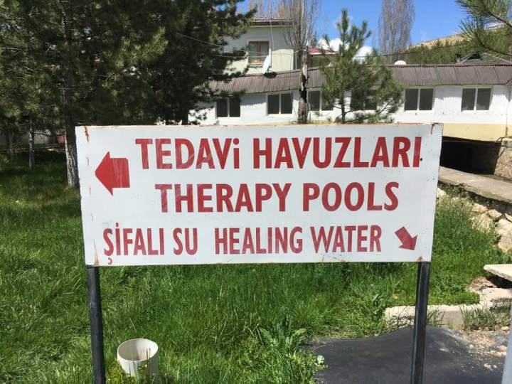 therapy pools sign
