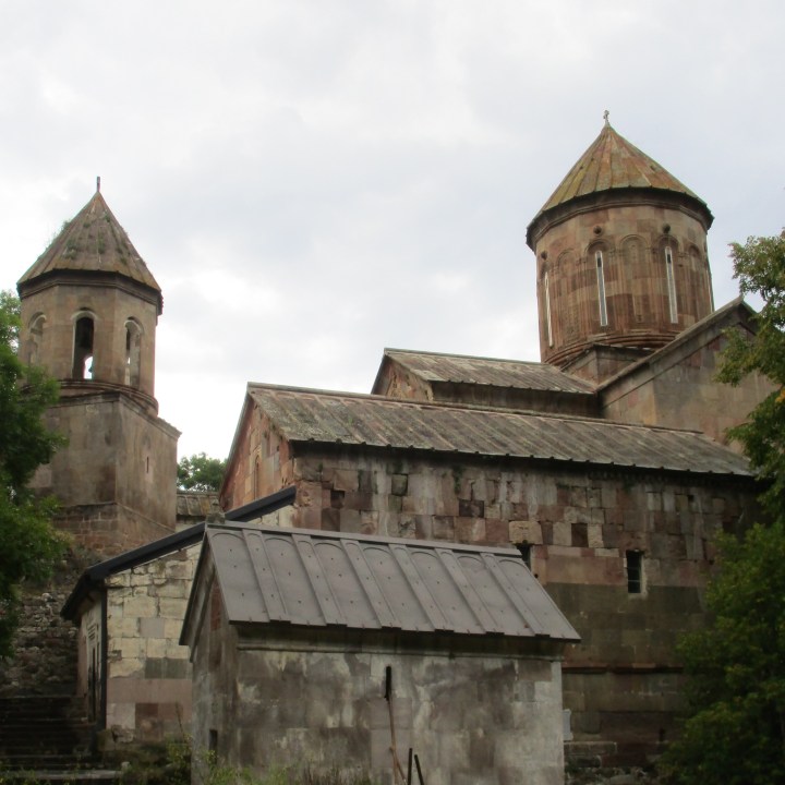 old Georgian-style church buildings at Sapara, Georgia
