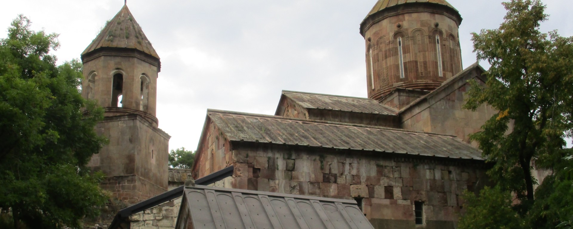 old Georgian-style church buildings at Sapara, Georgia